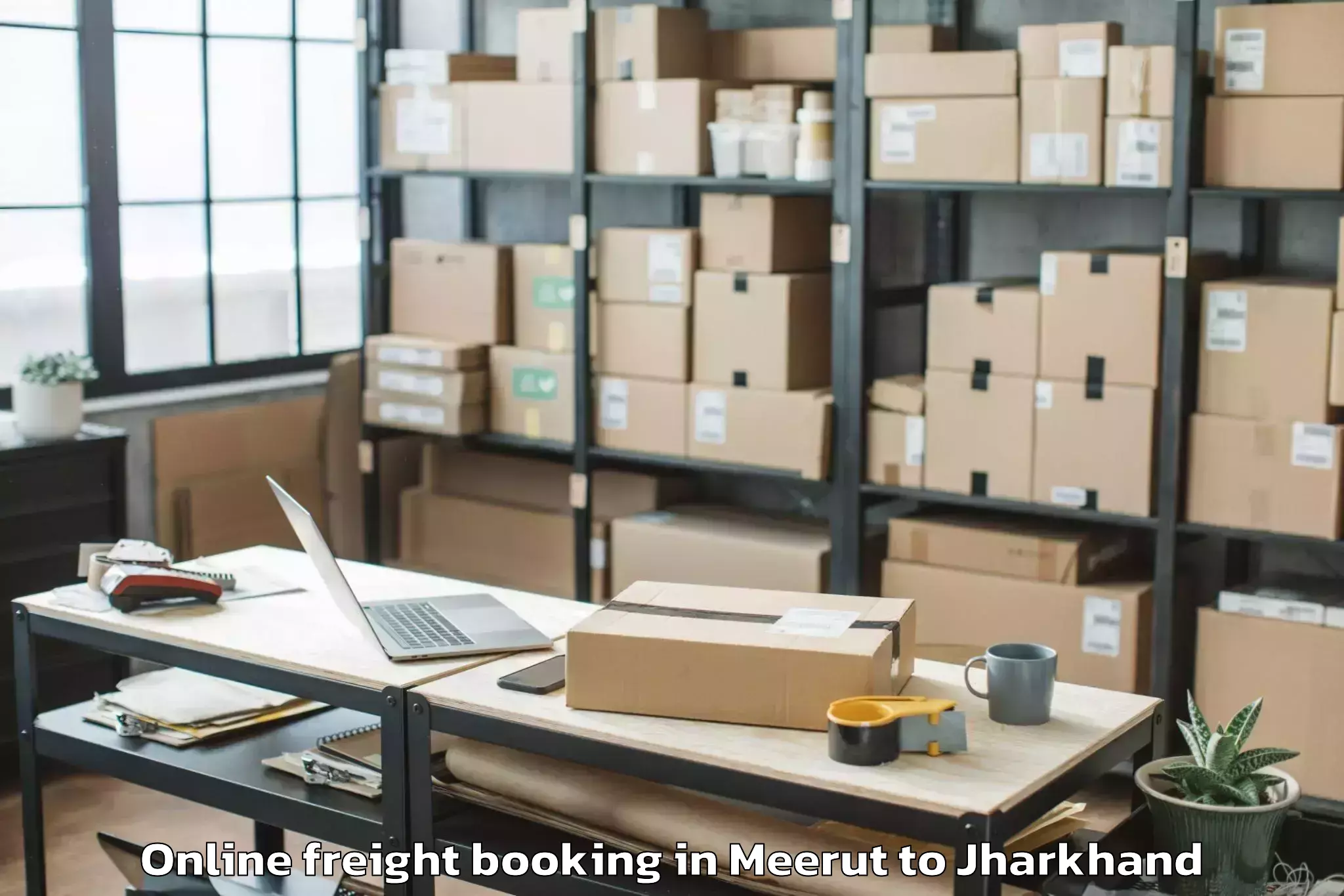 Quality Meerut to Mahagama Online Freight Booking